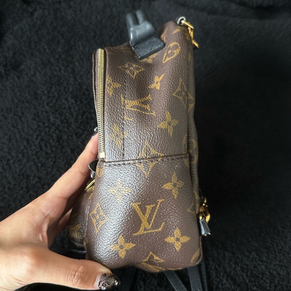 Louis Vuitton Palm Springs Mini Backpack Monogram Brown Leather Crossbody Bag - Picture 6 of 11